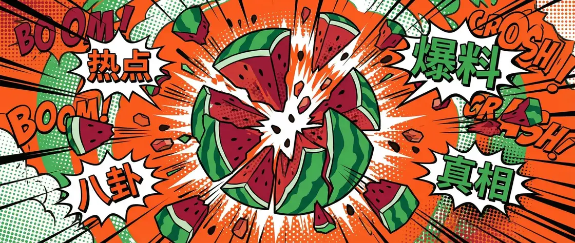 爆料吃瓜 今日头瓜爆炸漫画横幅